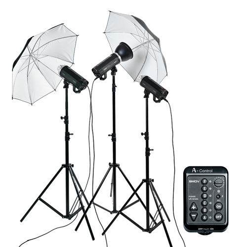 A500 Umbrella Set Flash 3ea : Umbrella, A-Control, Reflector, Honeycomb, TripodSMDV